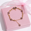 Purple Bow Gold Bracelet