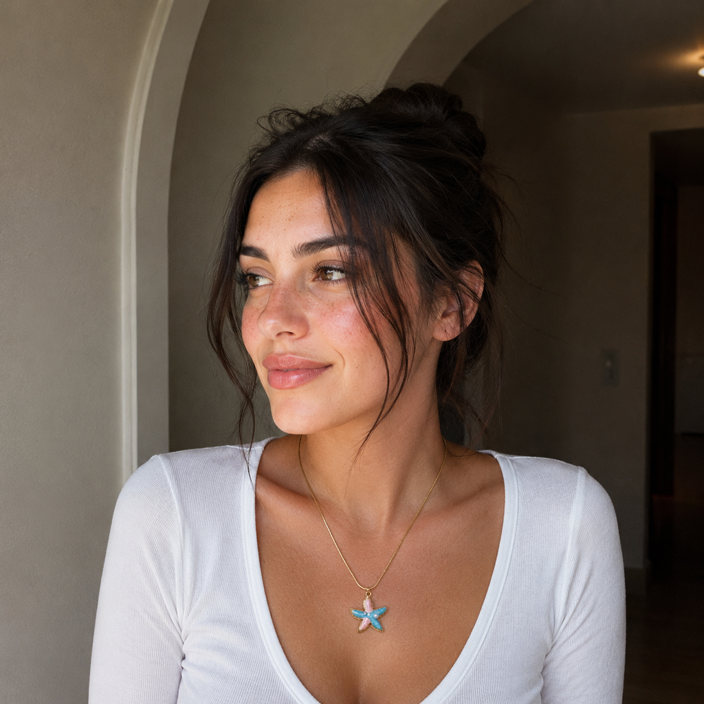 Star Fish Gold Necklace