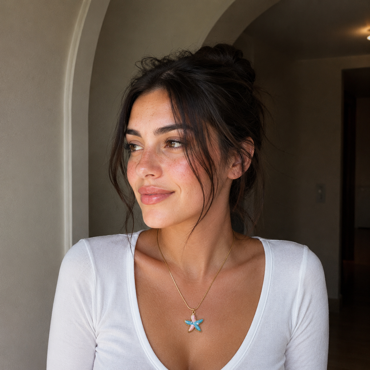 Star Fish Gold Necklace