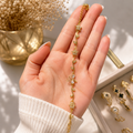 White Bow Gold Bracelet